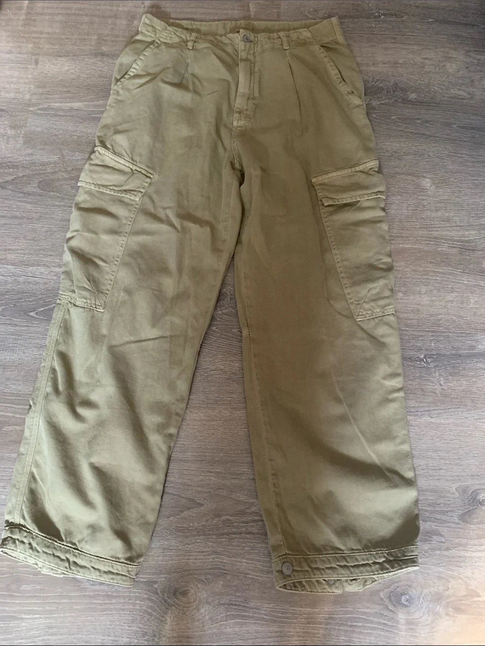 Free People Olive Green Cargo Trousers